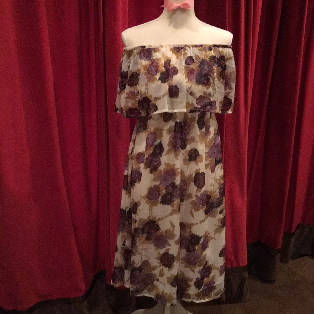 Volcom chiffon off the Shoulder dress